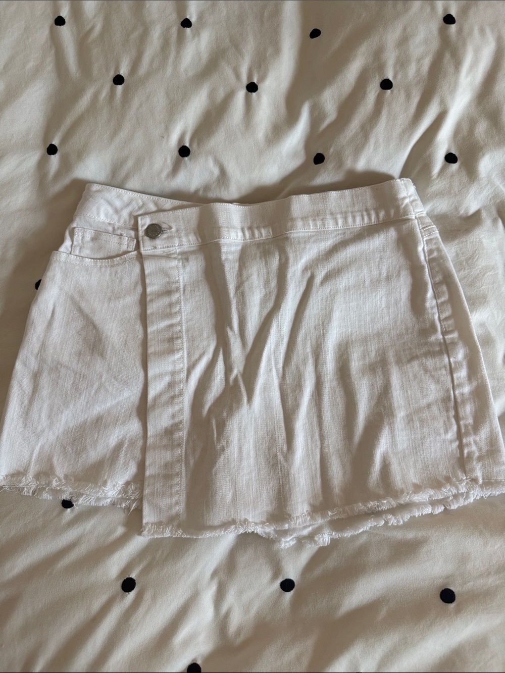 art class White High-Waist Denim Mini Skirt